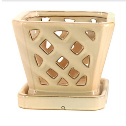 5" Square Diamond Orchid Pots