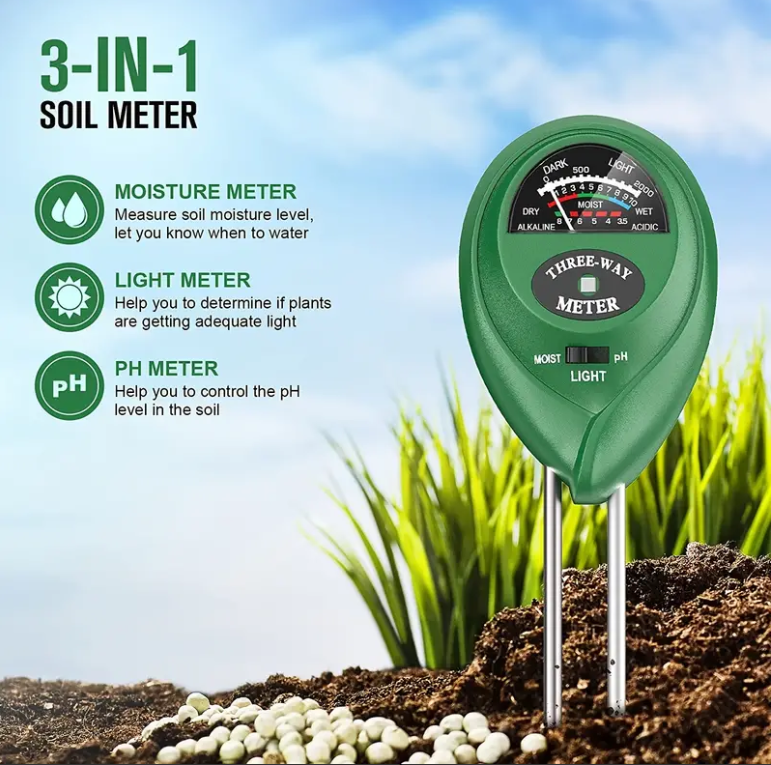 Meter 3-in-1 PH/Moisture/Light