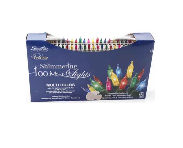 Holiday Lights 100 Shimmering Multi Mini Lights