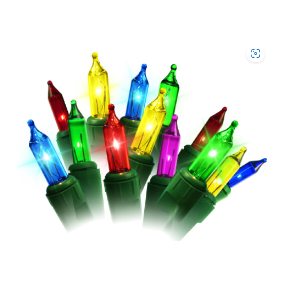 Holiday Lights 100 Shimmering Mini Lights Multicolor
