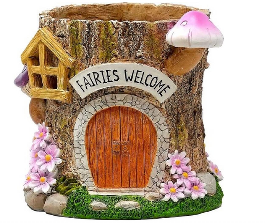 Faries Welcome Flower Pot