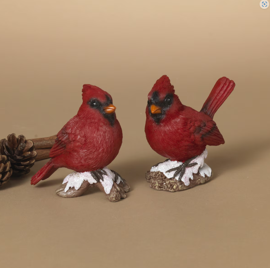 3.74"H Resin Holiday Cardinal