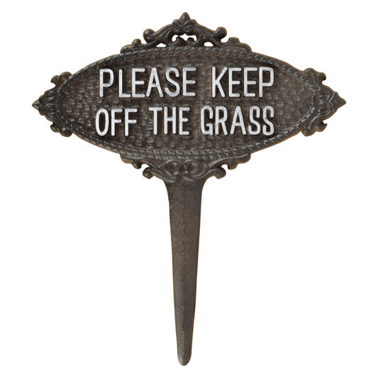 Please Keep Off The Grass Sign