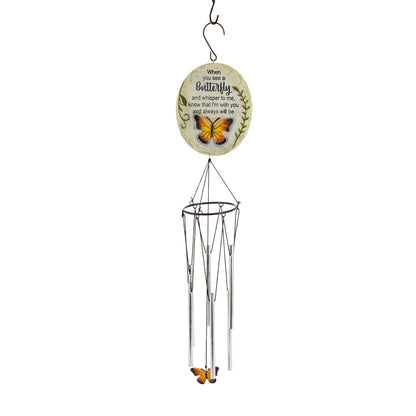 12.5"H Resin Memorial Windchime Stone