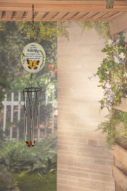 12.5"H Resin Memorial Windchime Stone