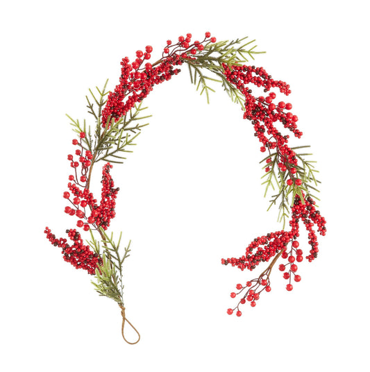 5' BERRY GARLAND WITH PINE