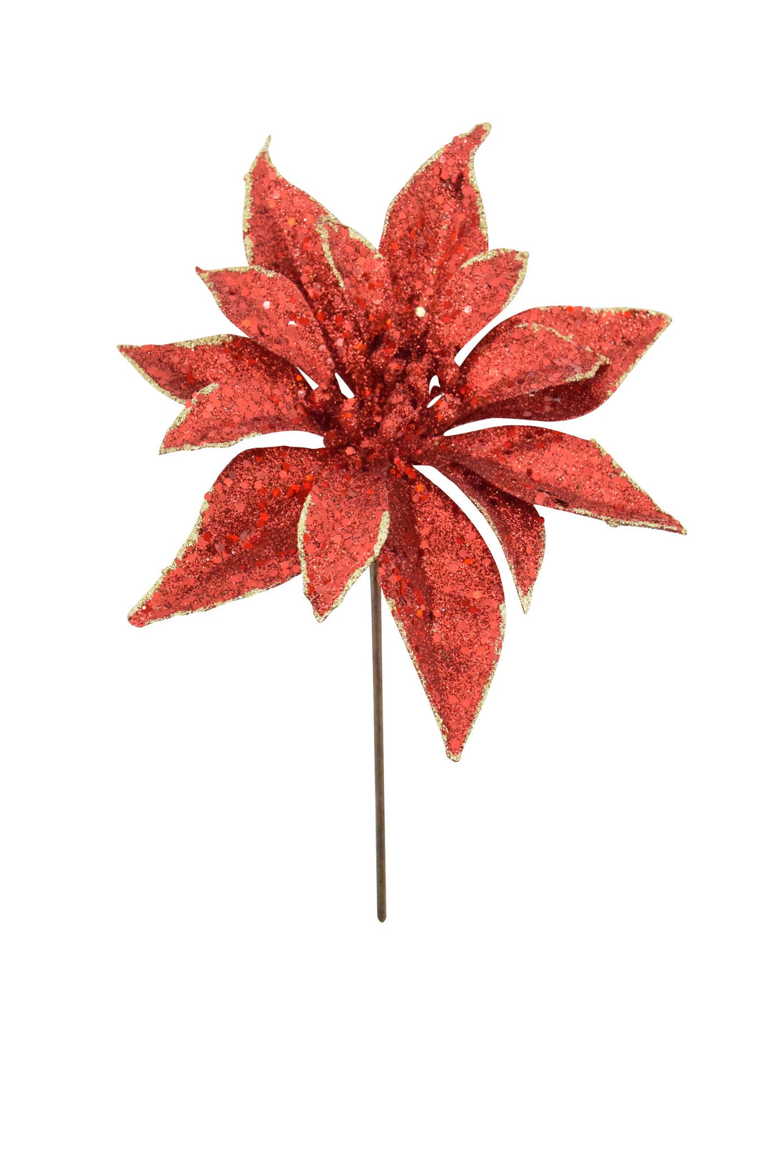 GLITZ POINSETTIA PICK