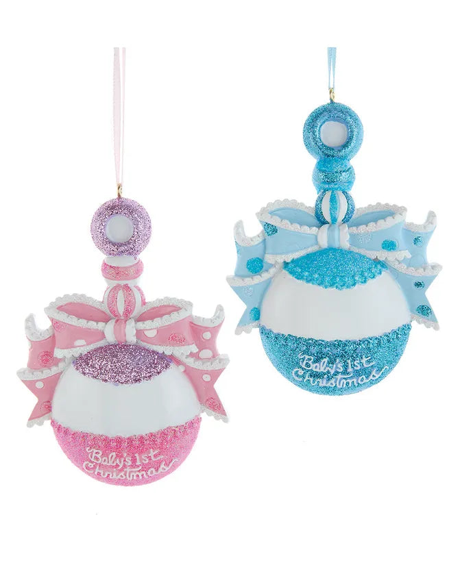 Baby's 1st Christmas Rattle Ornaments For Personalization