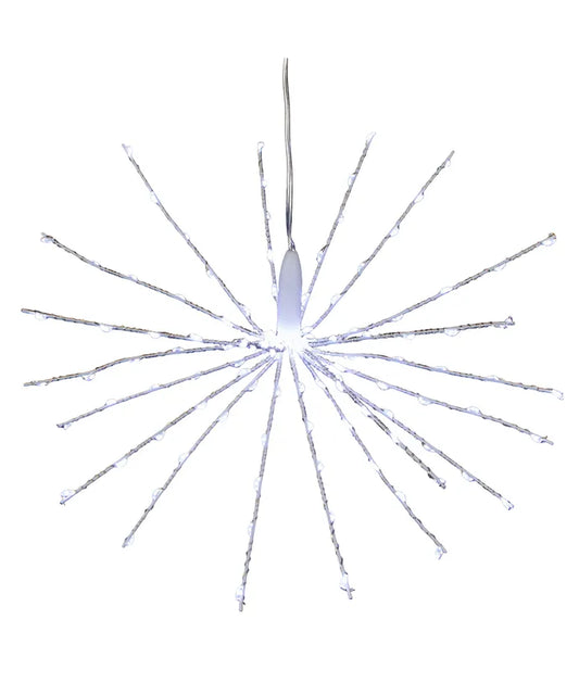 12" 120-Light Cool White Fairy LED 3D Starburst Light