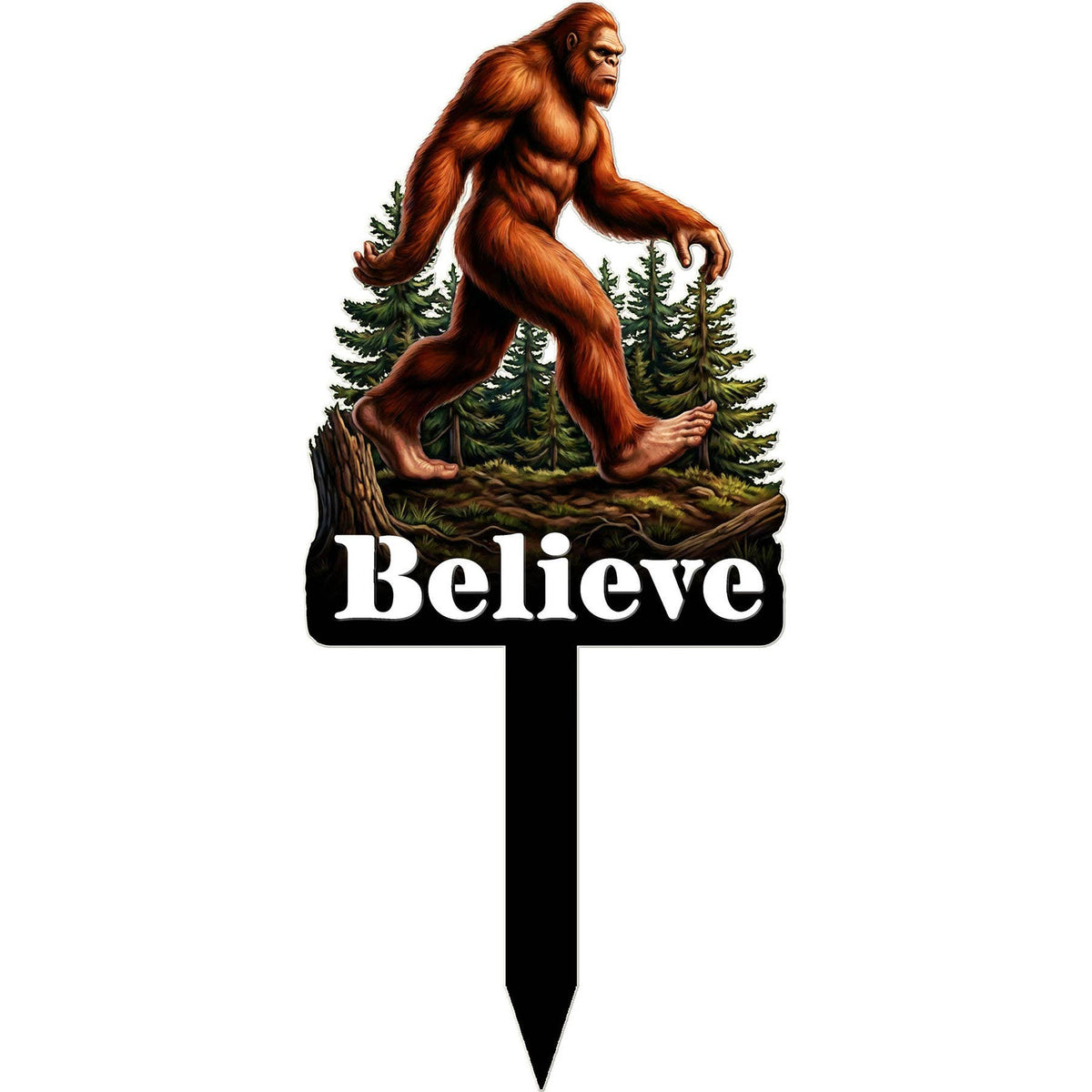 Big Foot Believe Plant Stake
