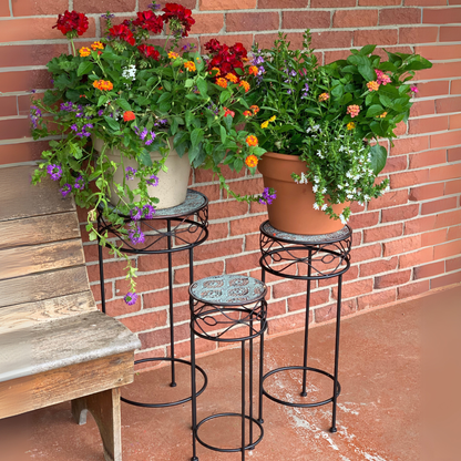Patinaed Nesting Plant Stand Set
