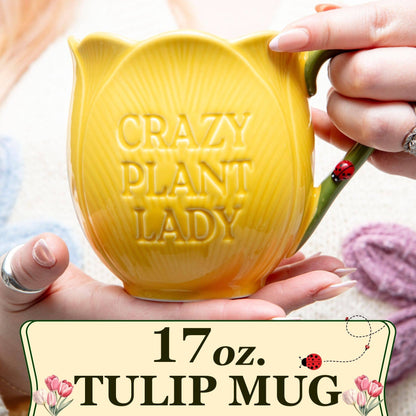 Crazy Plant Lady Tulip Gift Mug – Floral Coffee Cup