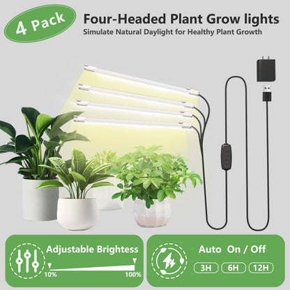 Indoor 8-Tier Metal Plant Stand with Grow Light