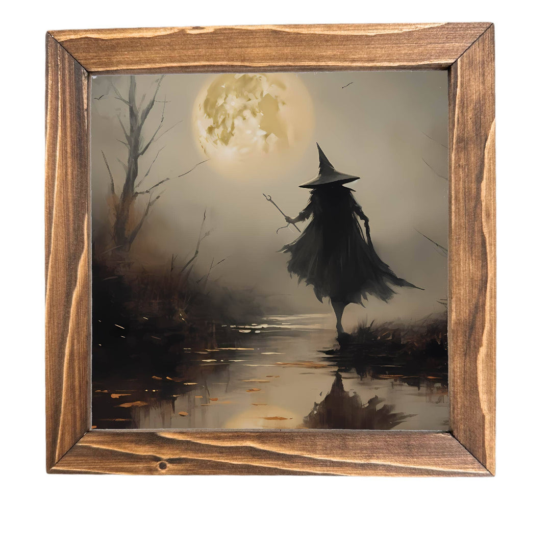 Halloween Witch Framed Wall Decor