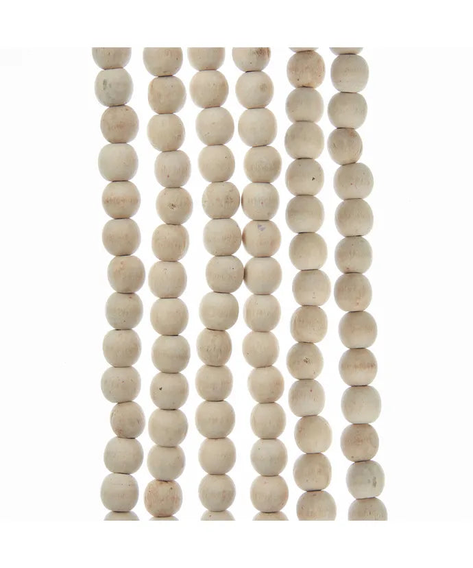 9' Natural Wood Bead Garland