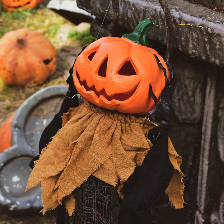 47.2" Halloween Hanging Pumpkin Man Outdoor Decorations