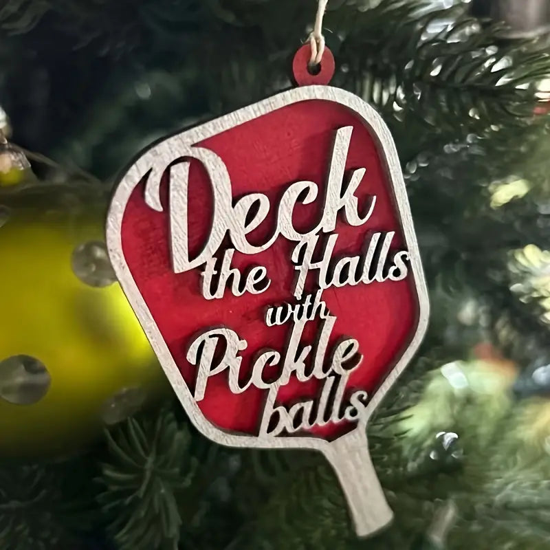 Deck The Halls with Pickleballs Ornament