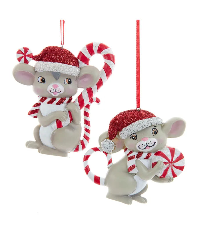 3.5" Peppermint Mouse Ornament