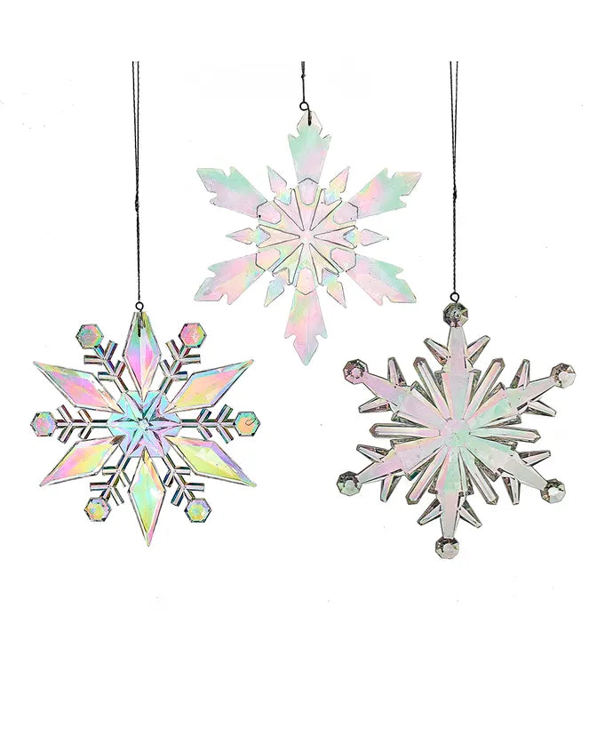 9" Opalescent Snowflake Ornament