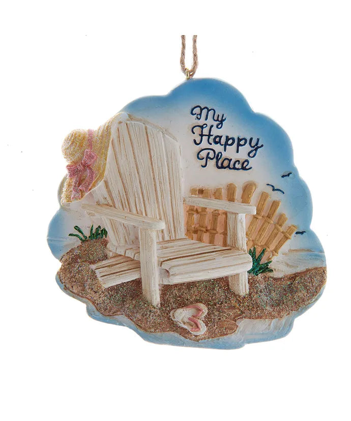 Beach Scene With Chair Ornament