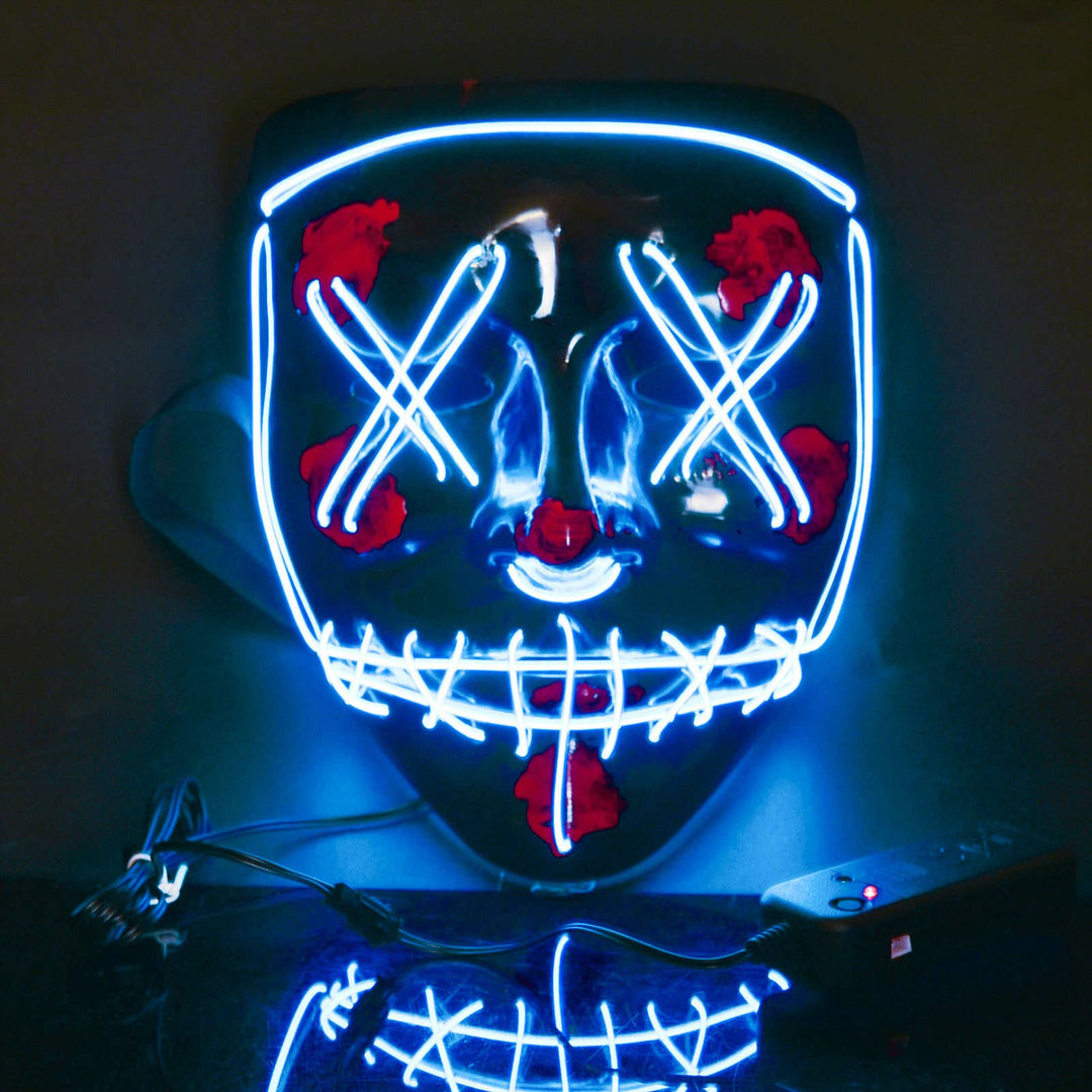 2 Piece Halloween Mask LED Light Up Mask