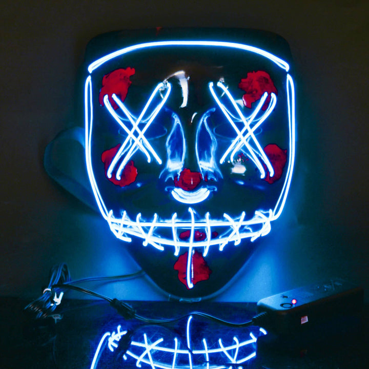 2 Piece Halloween Mask LED Light Up Mask