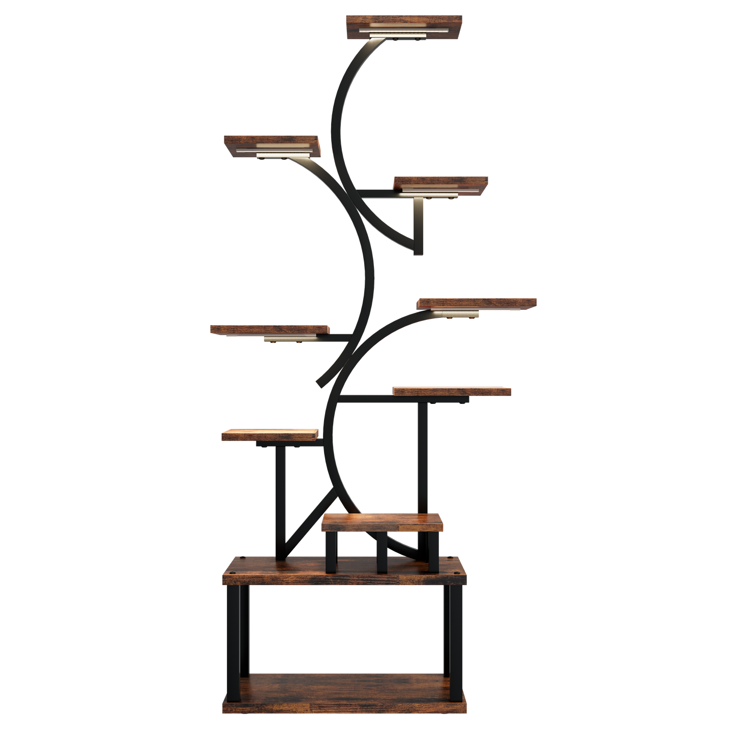 Plant Stand Indoor 9-Tiered with 5 Grow Lights