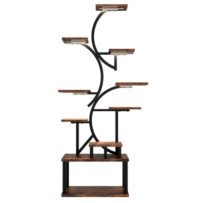 Plant Stand Indoor 9-Tiered with 5 Grow Lights