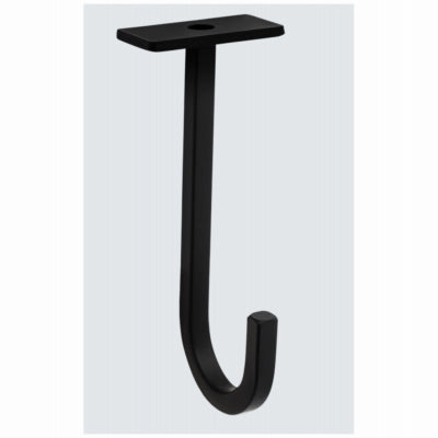 Ceiling Hook, Black, 50-Lb. Load, 5 In.