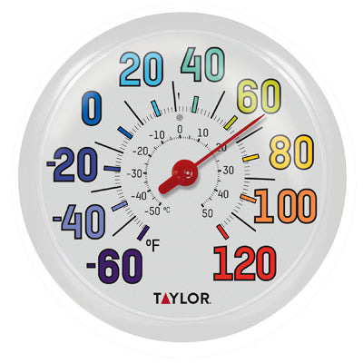 13.25" Outdoor Thermometer, Big and Bold Dial, Sky Blue