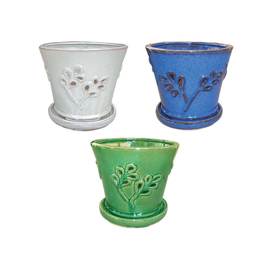 7"Olive Branch Orchid Pot