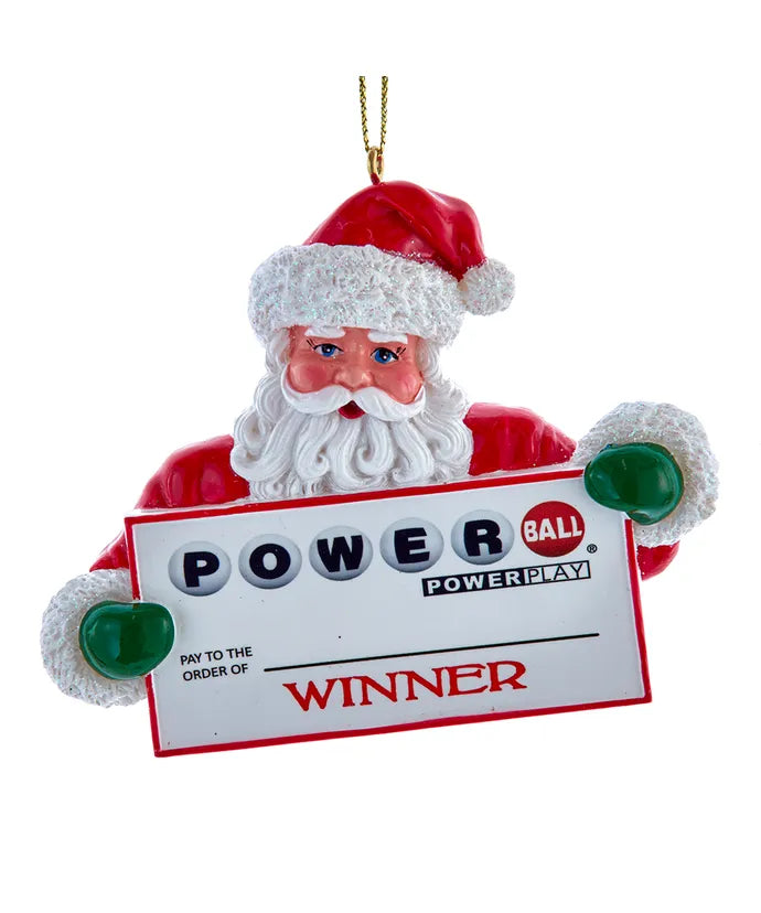 3" Powerball® Santa Ornament For Personalization