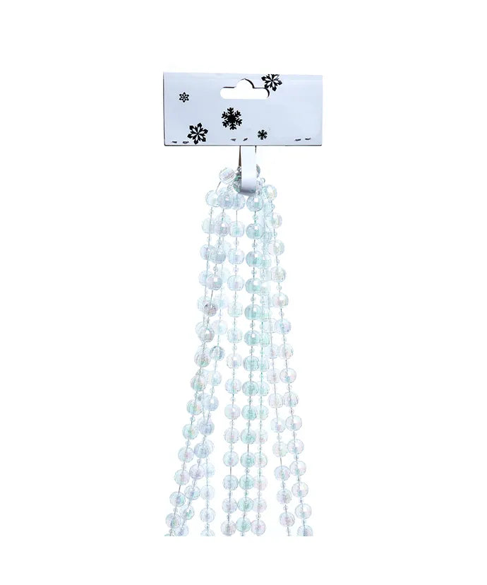 9' Iridescent Glittered Bead Garland