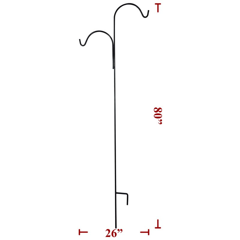 80" Offset Double Shepherd Hook
