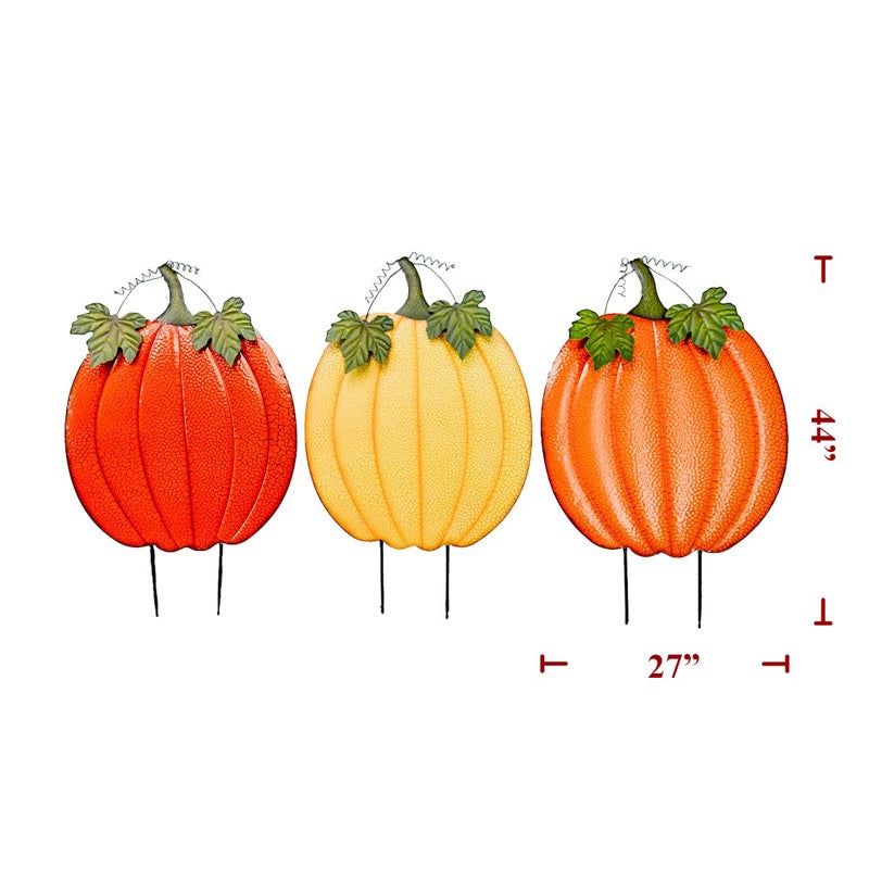 44" x 27" Metal Pumpkins