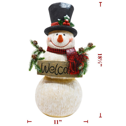 Christmas Poly Snowman w/ Garland