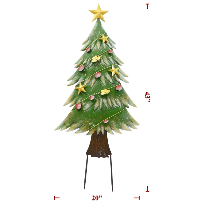 43" Large Decorative Metal Tree Yard Stake