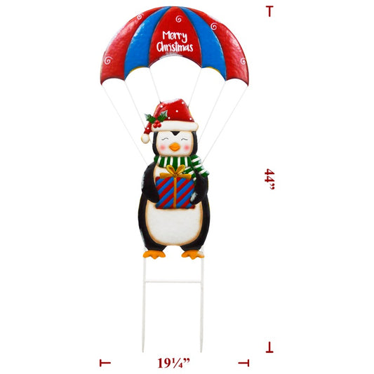 Metal Penguin W/ Parachute
