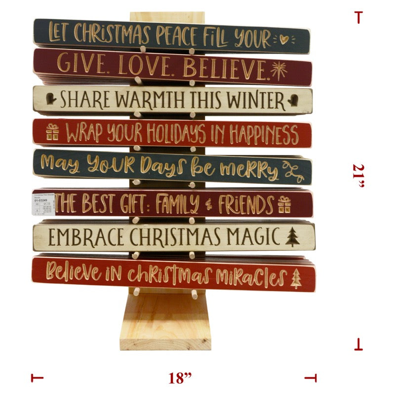 Christmas Red Wooden Block