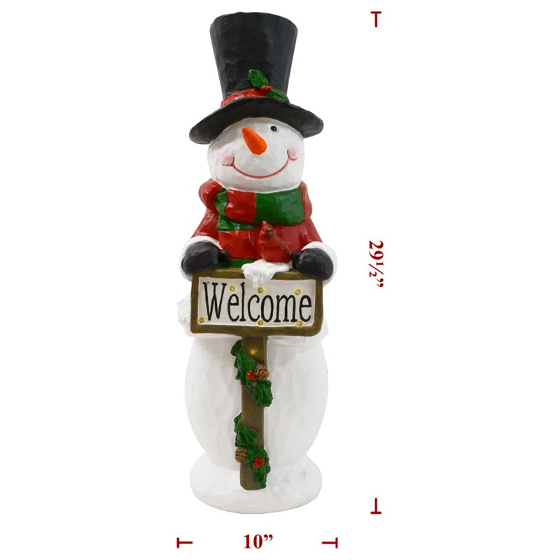 Poly Snowman Porch Welcome