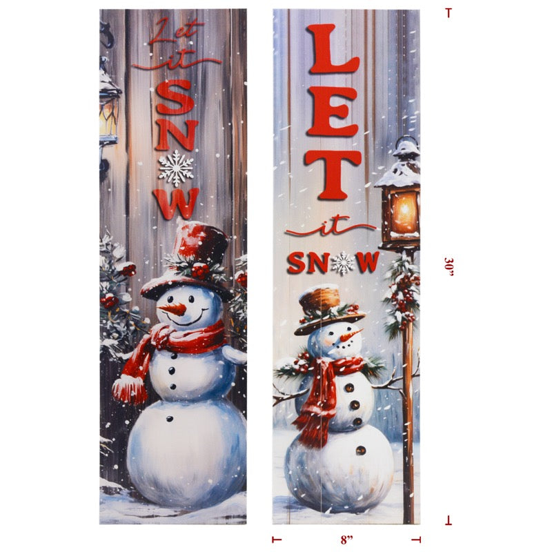 Let it Snow Metal Sign