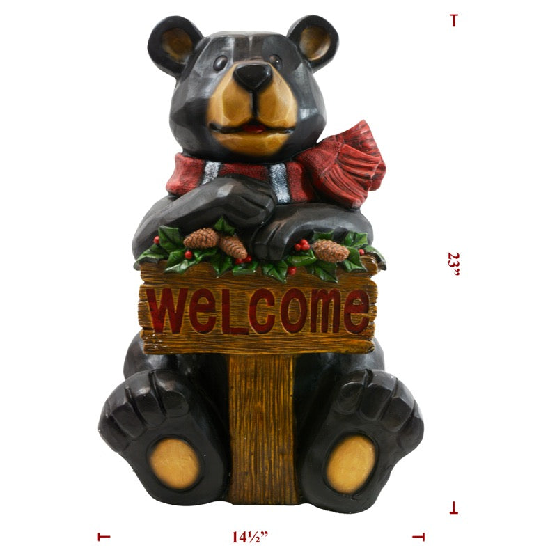 Poly Black Bear Porch Welcome