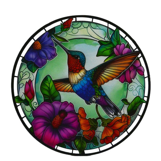 Round Metal Bird Wall Hanger