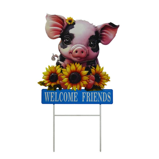 Metal Welcome Baby Pig
