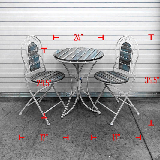 3 Piece Garden Flower Chair Table Set