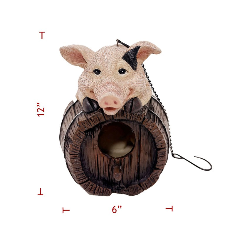 Poly Pig Over a Barrel