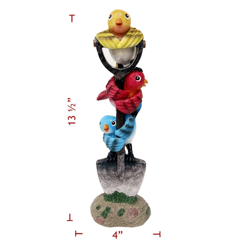 Poly BIrds on Shovel