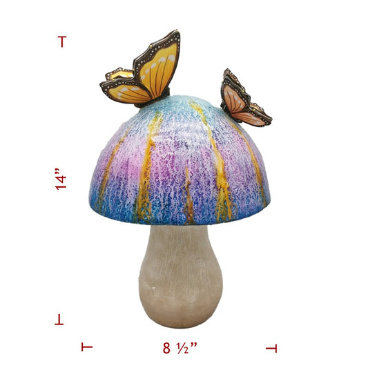 Large Mushroom with Butterflies
