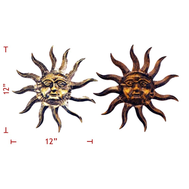 12" Metal Sun Face