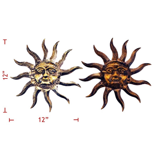 12" Metal Sun Face
